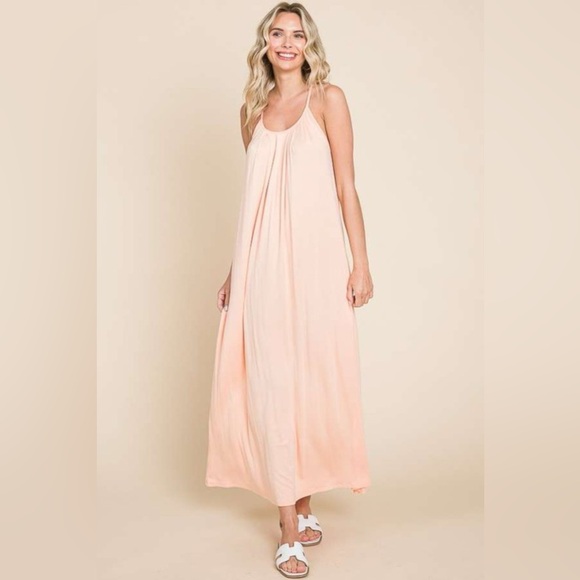 Culture Code Full Size Tie Back Maxi Cami Dress - Picture 4 of 4